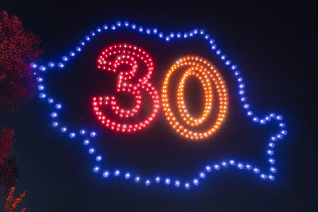 30 year anniversary Mastercard — FLYSTACK drone show