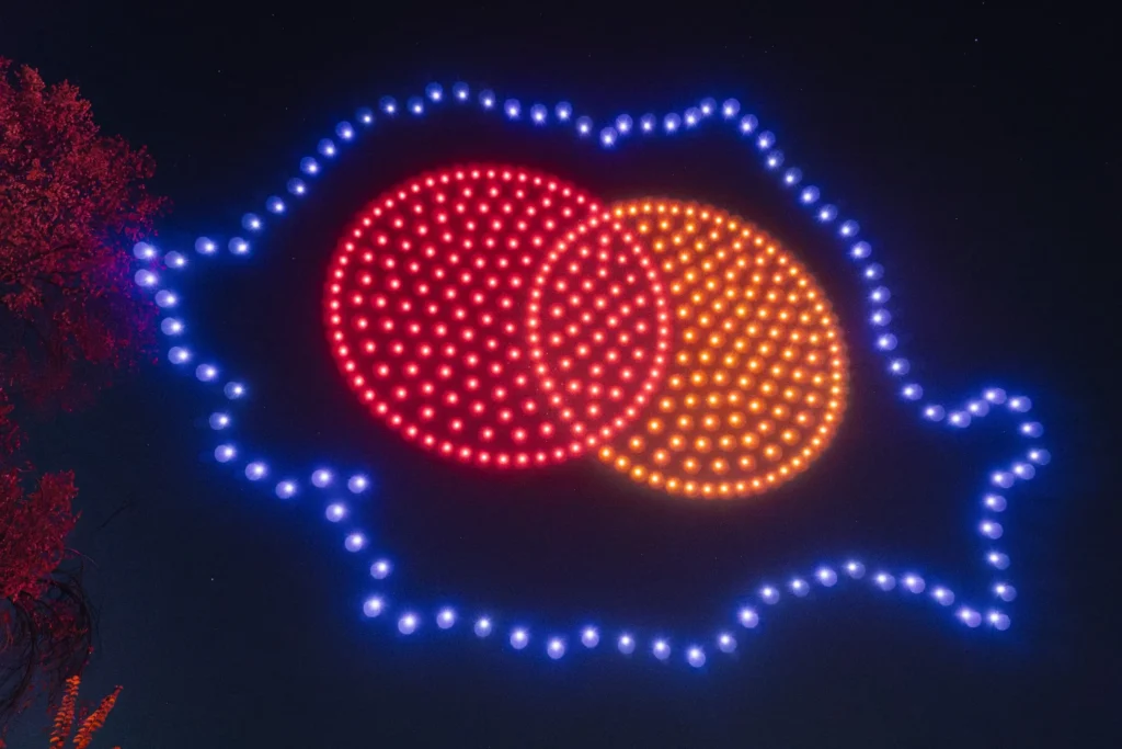 30 year anniversary Mastercard — FLYSTACK drone show