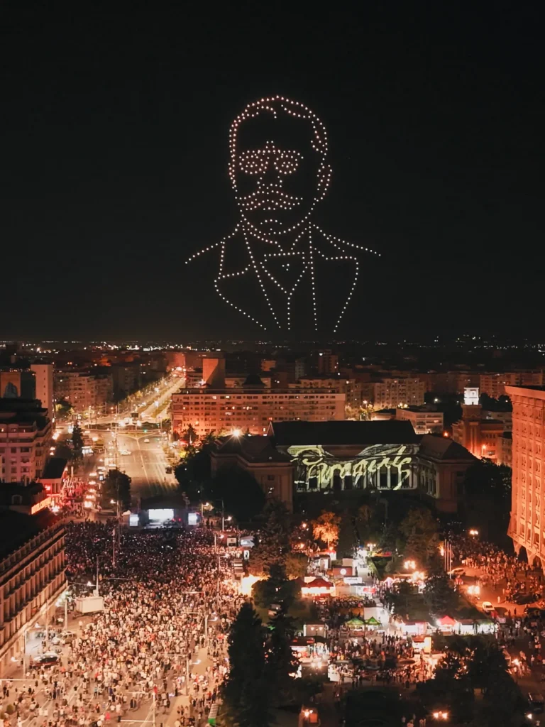 Republica de sub Castani – Ploiesti — FLYSTACK drone show