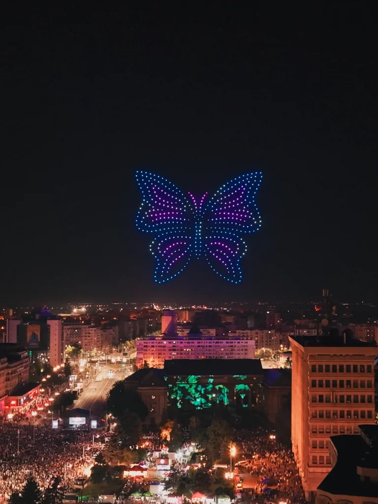 Republica de sub Castani – Ploiesti — FLYSTACK drone show
