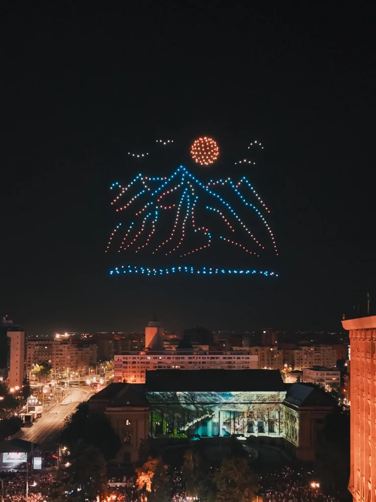 Republica de sub Castani – Ploiesti — FLYSTACK drone show