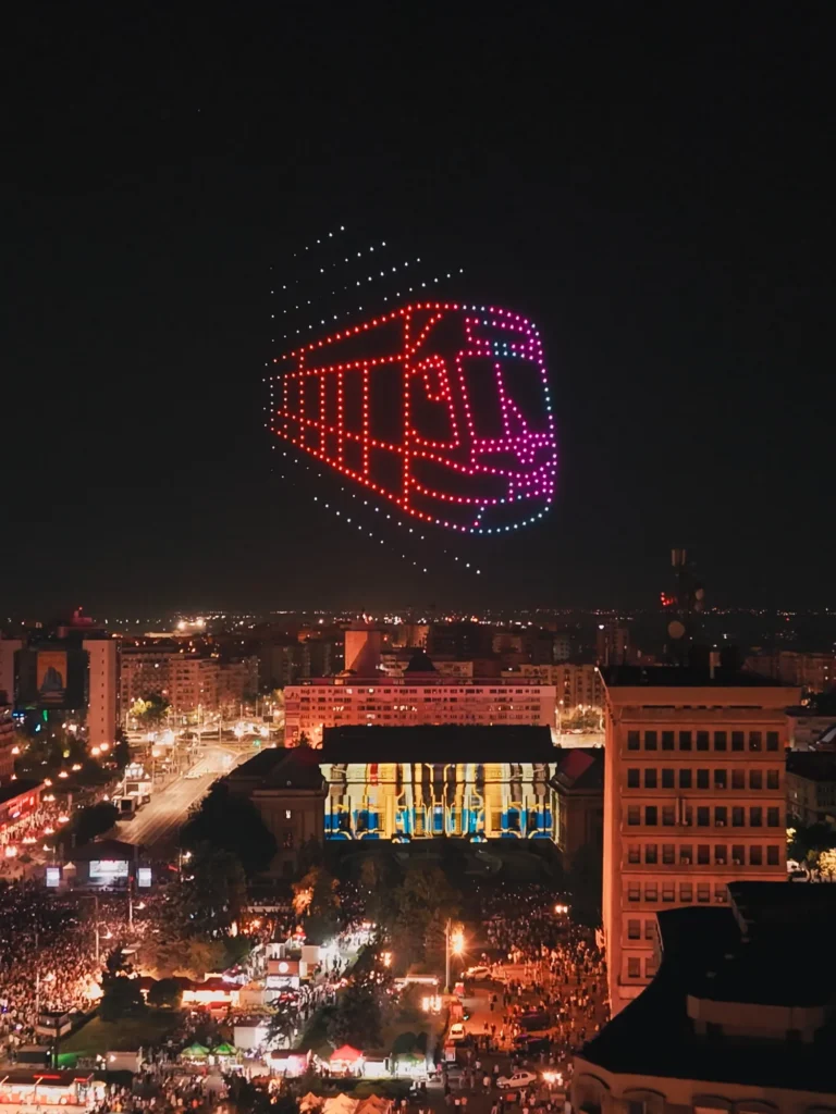 Republica de sub Castani – Ploiesti — FLYSTACK drone show