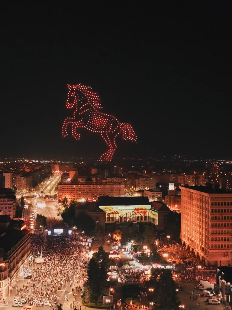 Republica de sub Castani – Ploiesti — FLYSTACK drone show