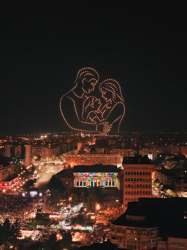 Republica de sub Castani – Ploiesti — FLYSTACK drone show