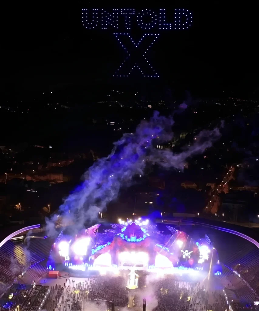 Untold X Release — FLYSTACK drone show